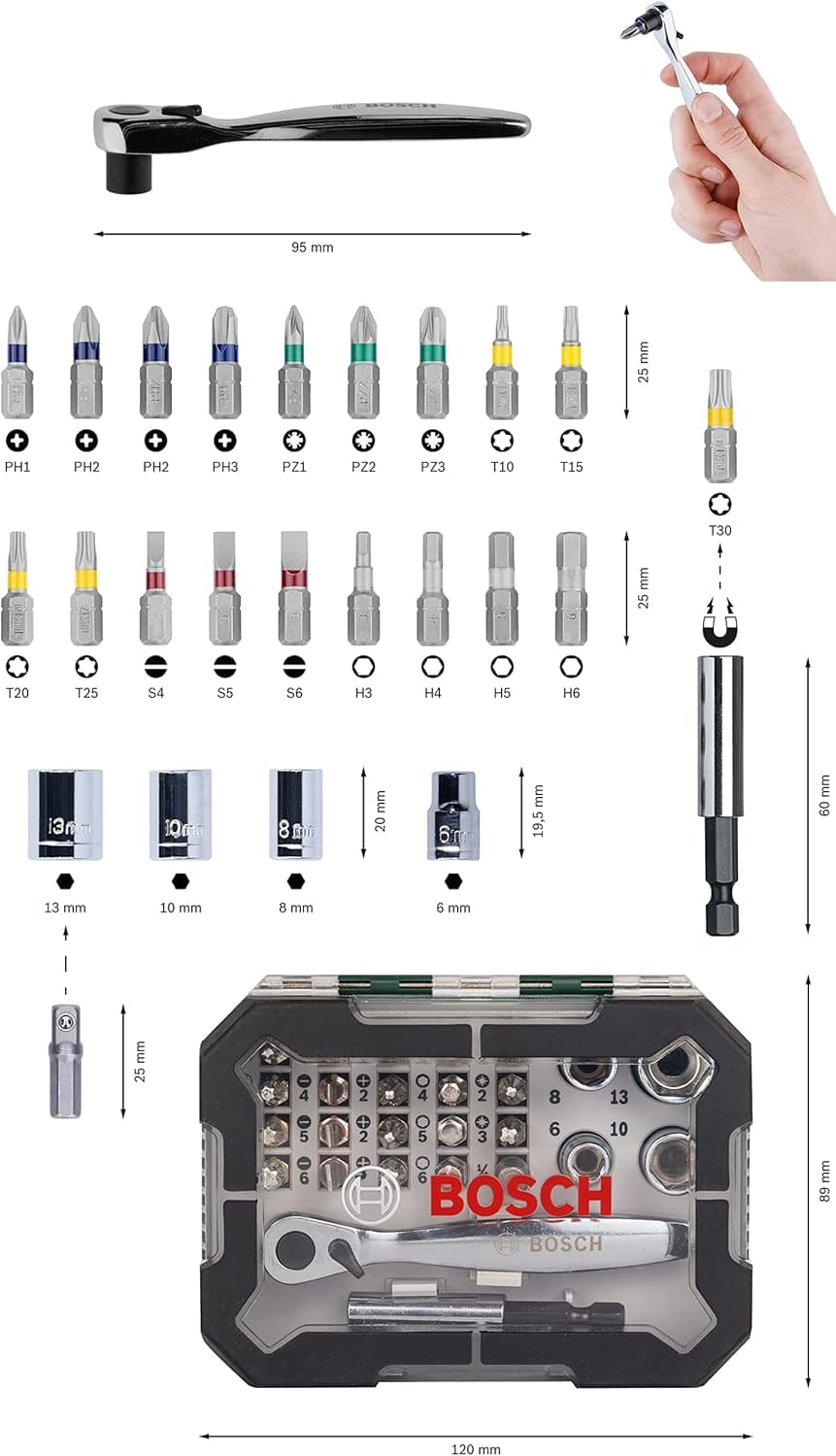 Set Avvitamento Rainbow Evo 26 Pezzi Con Cricchetto Bussole E Bit Magnetici Codificati A Colori Bosch in Set punte per cacciavite BricoGo - Marano di Napoli, commercioVirtuoso.it