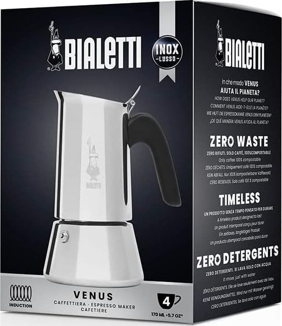 Caffettiera Venus 4 Tazze In Acciaio Inox Lucido E Satinato Compatibile Con Induzione Made In Italy Bialetti in Moke e caffettiere BricoGo - Marano di Napoli, commercioVirtuoso.it