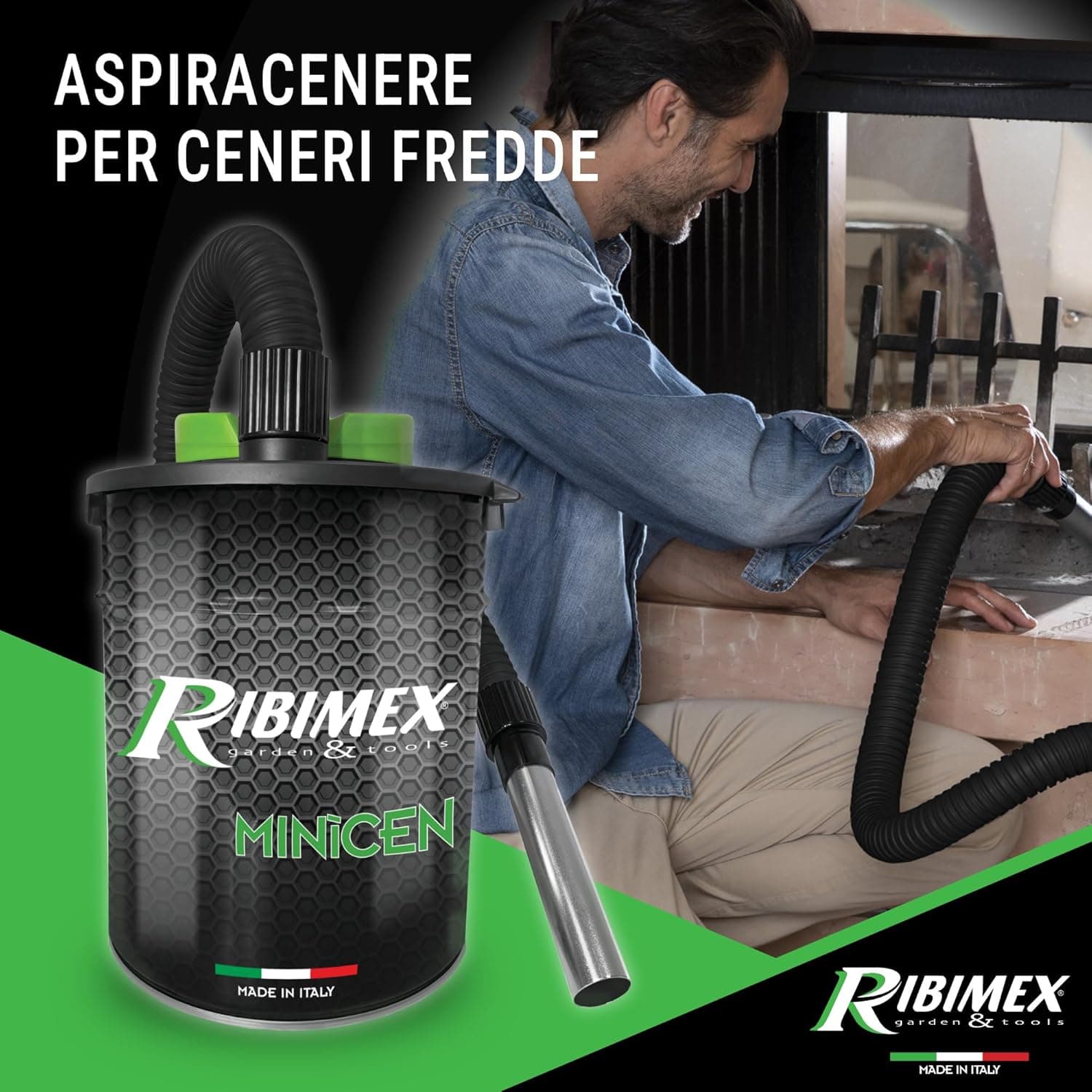 Aspiracenere Elettrico Minicen 800 Watt Con Filtro Hepa Lavabile Bidone In Acciaio 10 Litri Per Stufe E Camini Ribimex in Aspiratori liquidi-solidi BricoGo - Marano di Napoli, commercioVirtuoso.it