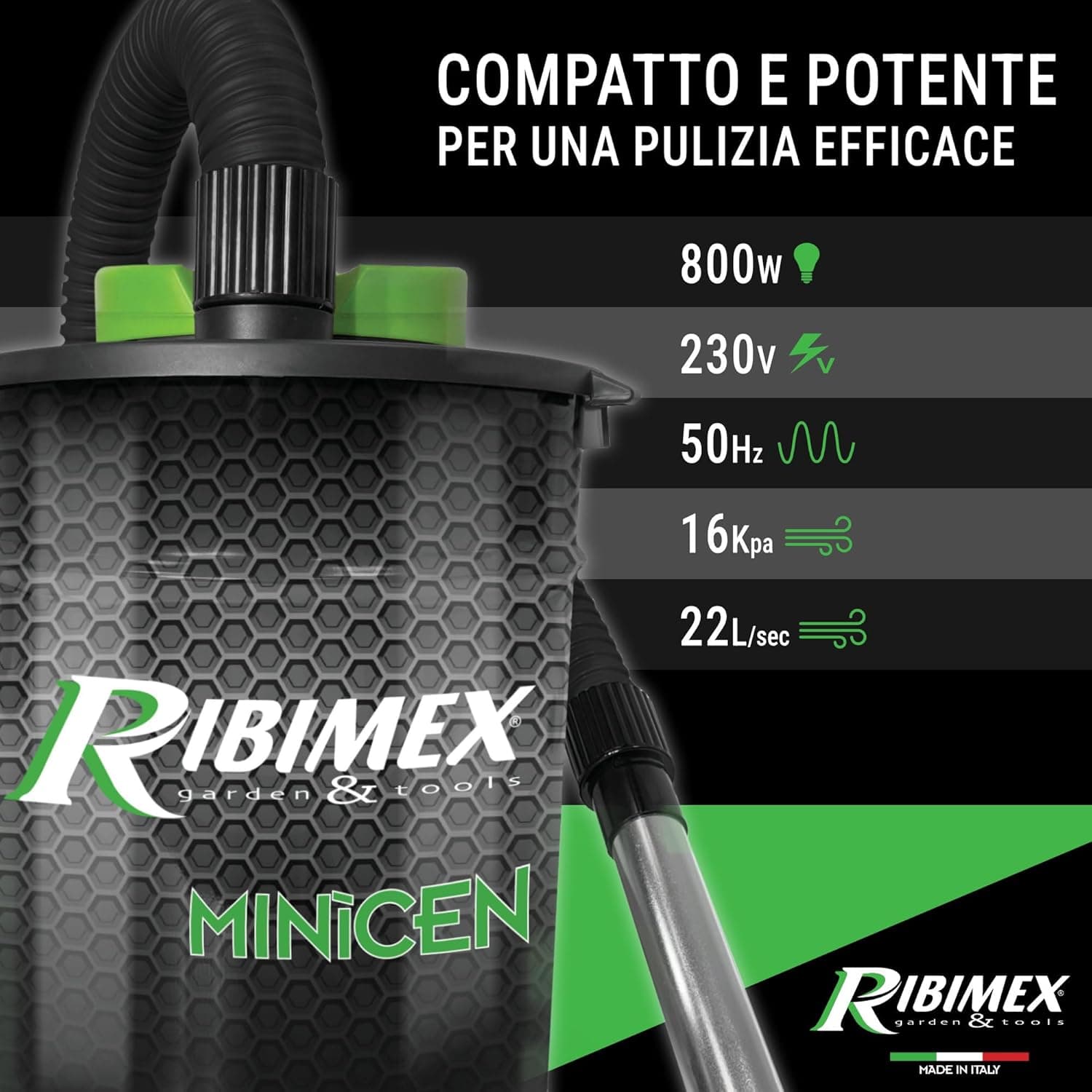 Aspiracenere Elettrico Minicen 800 Watt Con Filtro Hepa Lavabile Bidone In Acciaio 10 Litri Per Stufe E Camini Ribimex in Aspiratori liquidi-solidi BricoGo - Marano di Napoli, commercioVirtuoso.it