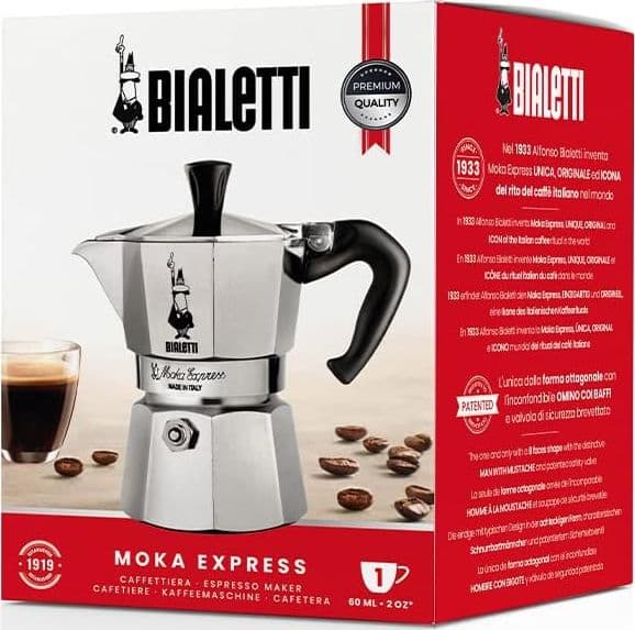 Caffettiera Moka Express Restyling 1 Tazza In Alluminio Con Manico Ergonomico Made In Italy Bialetti in Moke e caffettiere BricoGo - Marano di Napoli, commercioVirtuoso.it