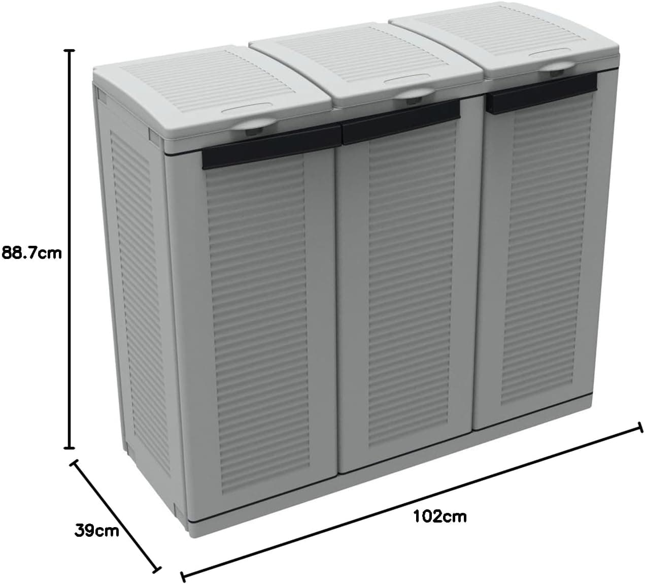 Pattumiera Ecoline3 A 3 Ante Per Raccolta Differenziata 3 Sacchi Da 110 Litri 102X39X89 Cm Terry in Sistemi di contenitori per raccolta differenziata BricoGo - Marano di Napoli, commercioVirtuoso.it