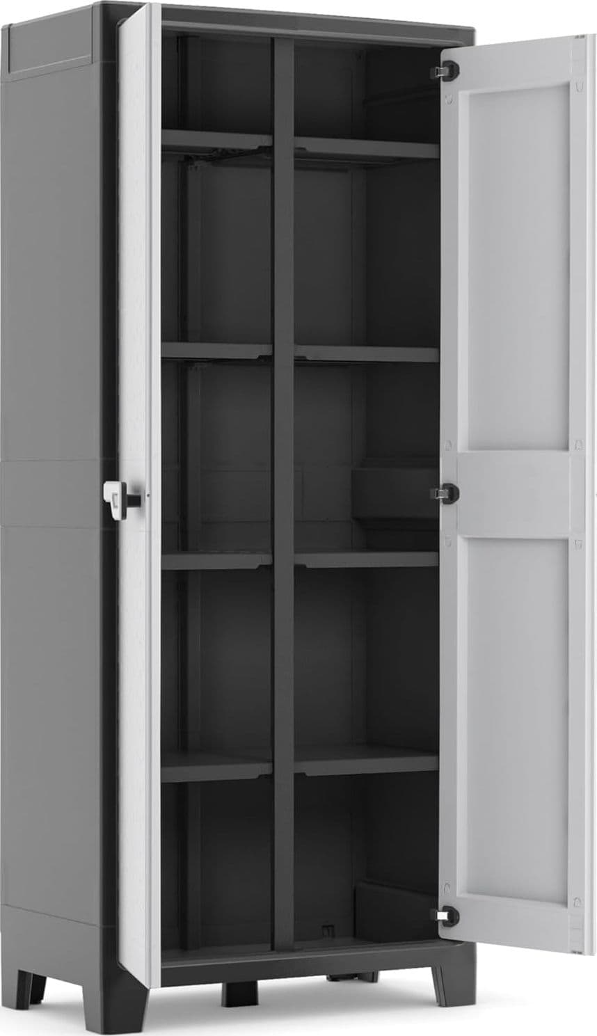 Armadio Portascope Titan Xl In Resina Antracite E Grigio 80X44X182 Cm Con Ripiani Pieghevoli E Piedini Regolabili Keter in Armadietti e credenze BricoGo - Marano di Napoli, commercioVirtuoso.it