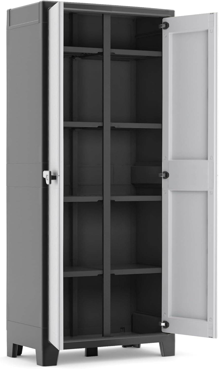 Armadio Portascope Titan Xl In Resina Antracite E Grigio 80X44X182 Cm Con Ripiani Pieghevoli E Piedini Regolabili Keter in Armadietti e credenze BricoGo - Marano di Napoli, commercioVirtuoso.it