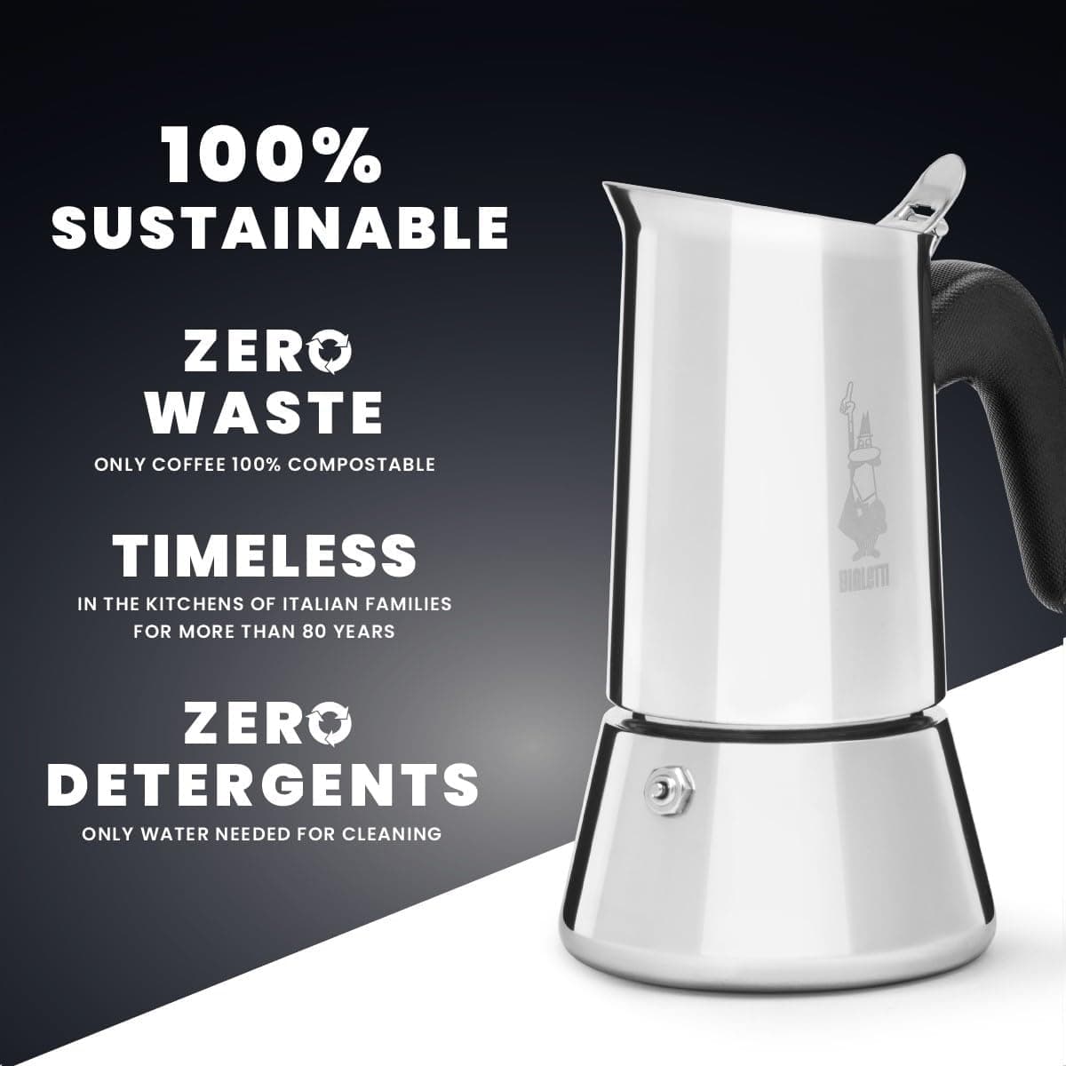 Caffettiera Venus 2 Tazze In Acciaio Inox Caffè Espresso Manico Ergonomico E Valvola Di Sicurezza Bialetti in Moke e caffettiere BricoGo - Marano di Napoli, commercioVirtuoso.it
