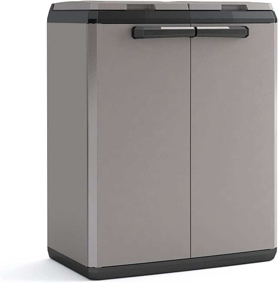 Pattumiera Basic 2 Ante 220 Litri Per Raccolta Differenziata In Resina Riciclata Con Coperchio E Etichette Adesive Keter in Sistemi di contenitori per raccolta differenziata BricoGo - Marano di Napoli, commercioVirtuoso.it