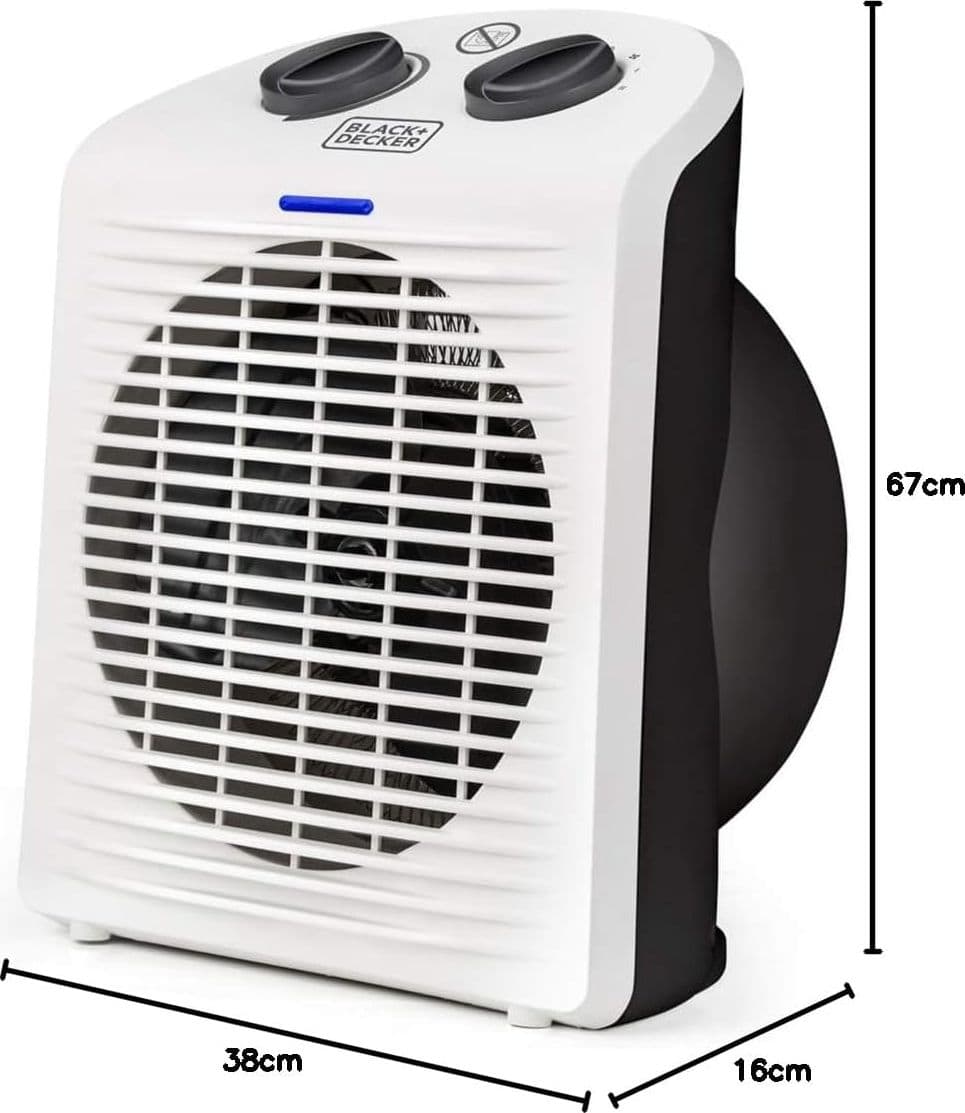 Termoventilatore Da Tavolo Bxsh2000E 2000W Regolabile Protezione Ip21 E Sicurezza Antiribaltamento Black&Decker in Stufe elettriche BricoGo - Marano di Napoli, commercioVirtuoso.it