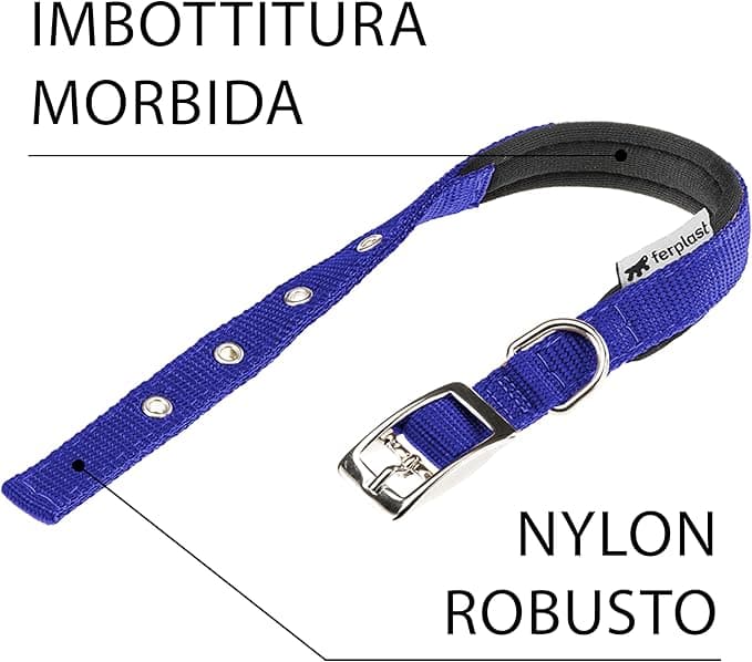 Collare Per Cani 'Daytona C' 25 Mm X 45÷53 Cm - Colore Blu - Ferplast in Collari standard BricoGo - Marano di Napoli, commercioVirtuoso.it