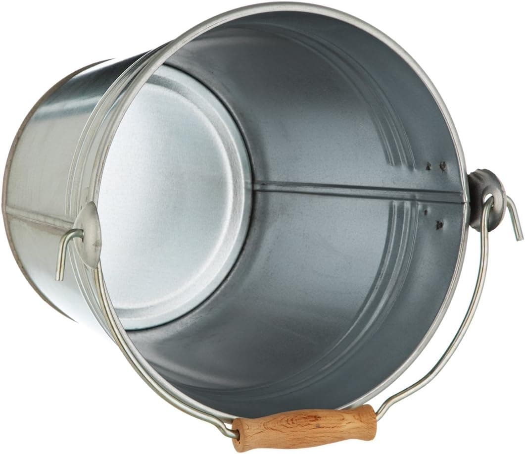 Secchio Zincato 12 Litri In Metallo Rinforzato Con Manico In Ferro E Inserto In Legno Resistente E Multiuso in Secchi BricoGo - Marano di Napoli, commercioVirtuoso.it