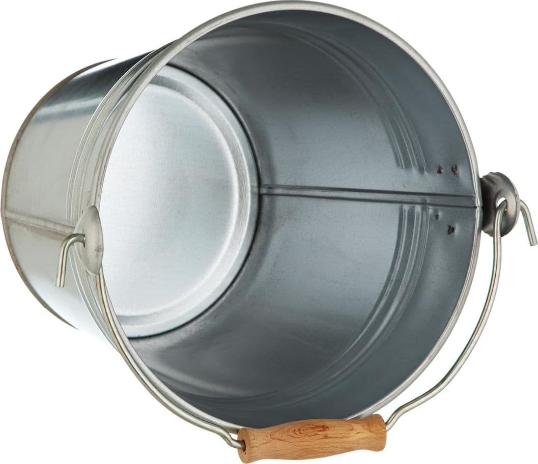 Secchio Zincato 8 Litri In Metallo Rinforzato Con Manico In Ferro E Inserto In Legno Resistente E Multiuso in Secchi BricoGo - Marano di Napoli, commercioVirtuoso.it