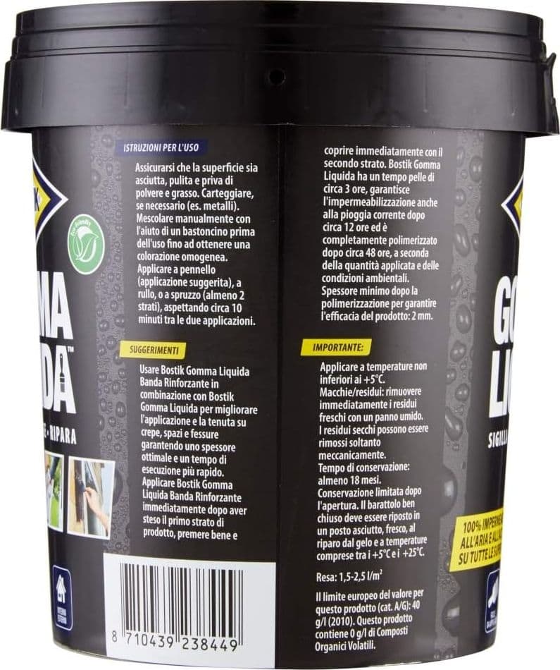 Gomma Liquida Sigillante Impermeabile 750 Ml Elastica E Verniciabile Per Riparazioni E Rivestimenti Interni Ed Esterni Bostik Uhu Bison in Impermeabili BricoGo - Marano di Napoli, commercioVirtuoso.it