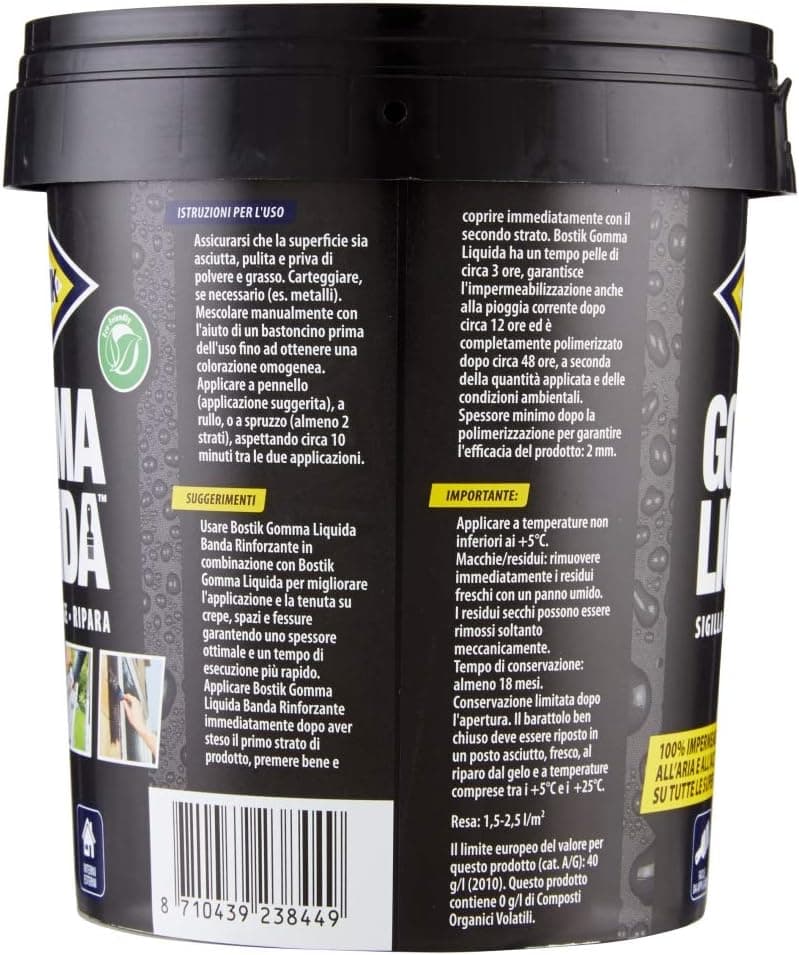 Gomma Liquida Sigillante Impermeabile 750 Ml Elastica E Verniciabile Per Riparazioni E Rivestimenti Interni Ed Esterni Bostik Uhu Bison in Impermeabili BricoGo - Marano di Napoli, commercioVirtuoso.it