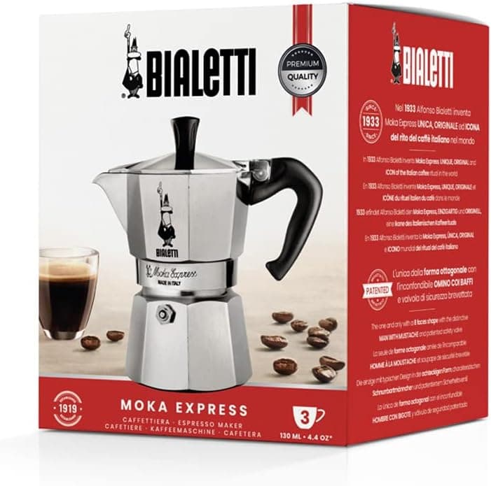 Caffettiera Moka Express Restyling 3 Tazze In Alluminio Con Manico Ergonomico E Valvola Di Sicurezza Made In Italy Bialetti in Moke e caffettiere BricoGo - Marano di Napoli, commercioVirtuoso.it