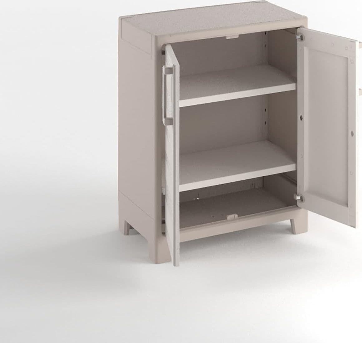 Armadio Basso Gulliver 2 Ante 80X44X100 Cm In Resina Con Ripiani Regolabili E Cerniere In Metallo Per Interno Ed Esterno Keter in Armadietti e credenze BricoGo - Marano di Napoli, commercioVirtuoso.it