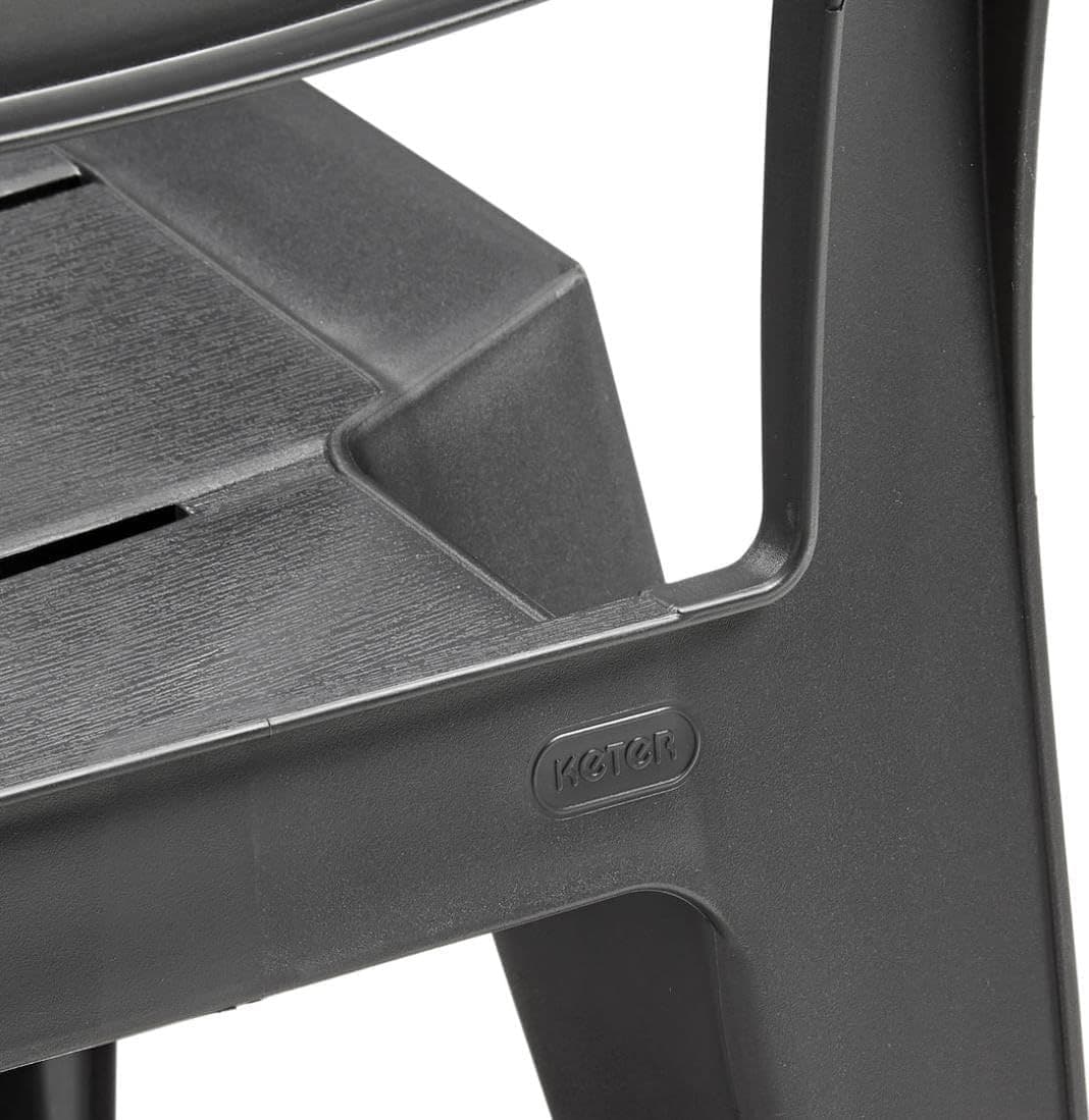 Sedia Da Giardino Julie In Polipropilene Graphite Con Braccioli Design Moderno Impilabile E Resistente Ai Raggi Uv Keter in Sedie per tavolo da giardino BricoGo - Marano di Napoli, commercioVirtuoso.it