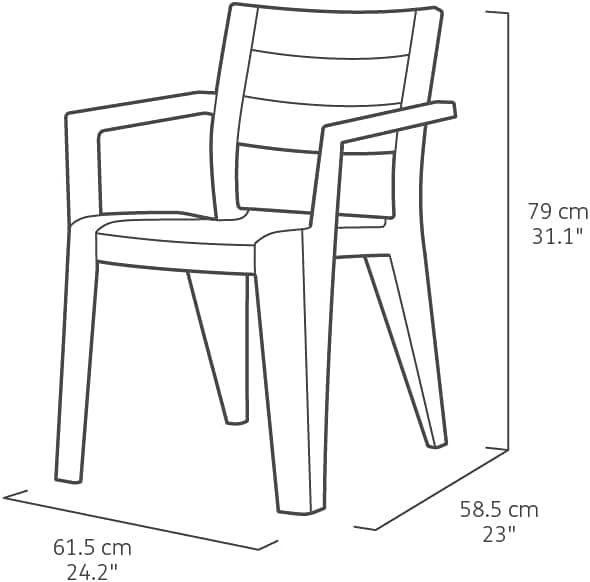 Sedia Da Giardino Julie Con Braccioli In Polipropilene Effetto Legno Colore Bianco Impilabile E Resistente Alle Intemperie Keter in Sedie per tavolo da giardino BricoGo - Marano di Napoli, commercioVirtuoso.it