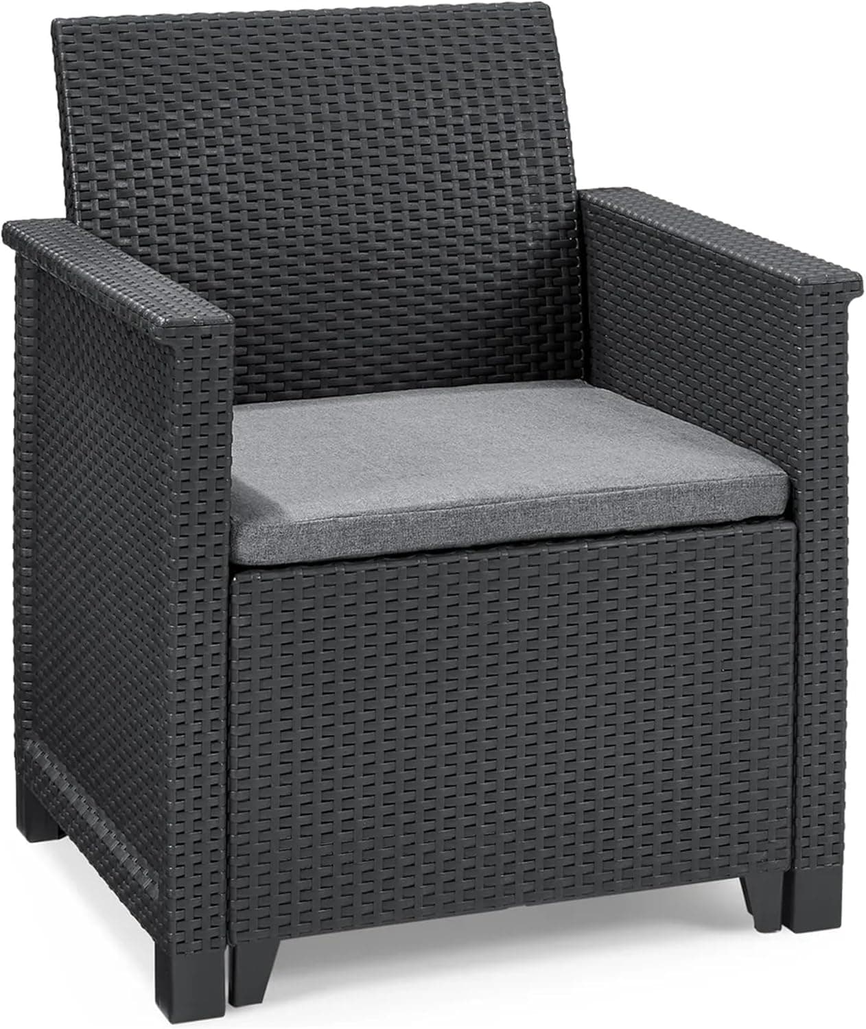 Salottino Da Esterno Emma Balcony Set 3 Pezzi In Resina Effetto Rattan Colore Graphite Con 2 Poltrone E Tavolino Keter in Divanetti BricoGo - Marano di Napoli, commercioVirtuoso.it