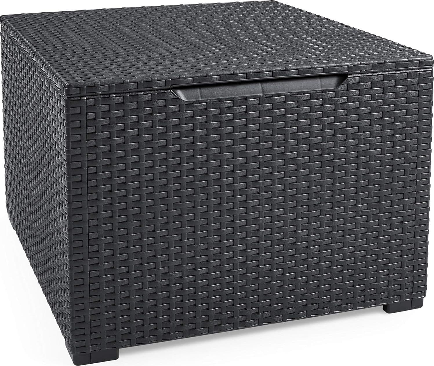 Salottino Da Esterno Emma Lounge Set 4 Pezzi In Resina Effetto Rattan Colore Graphite Con Divano, 2 Poltrone E Tavolino Contenitore Keter in Divani BricoGo - Marano di Napoli, commercioVirtuoso.it