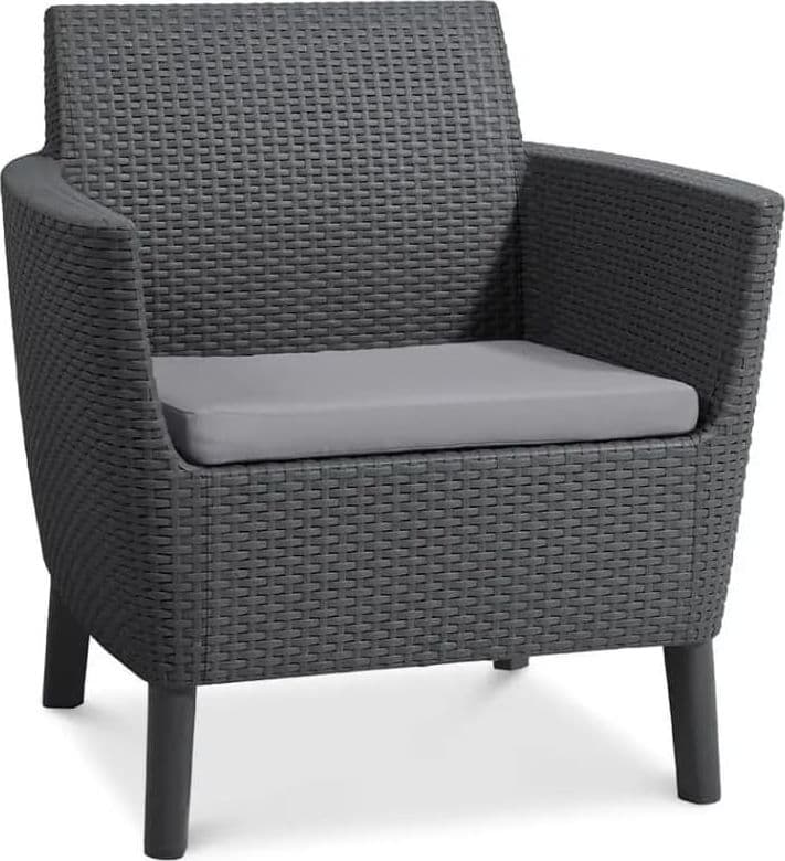 Salottino Da Esterno Salemo Lounge Set 4 Pezzi In Resina Effetto Rattan Con Tavolino Contenitore E Cuscini Colore Graphite Keter in Divanetti BricoGo - Marano di Napoli, commercioVirtuoso.it