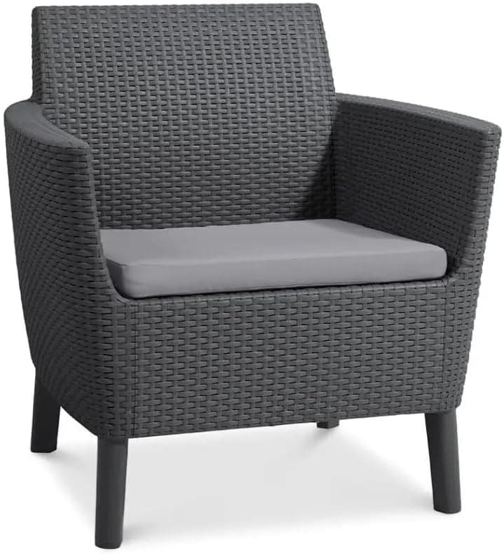 Salottino Da Esterno Salemo Lounge Set 4 Pezzi In Resina Effetto Rattan Con Tavolino Contenitore E Cuscini Colore Graphite Keter in Divanetti BricoGo - Marano di Napoli, commercioVirtuoso.it