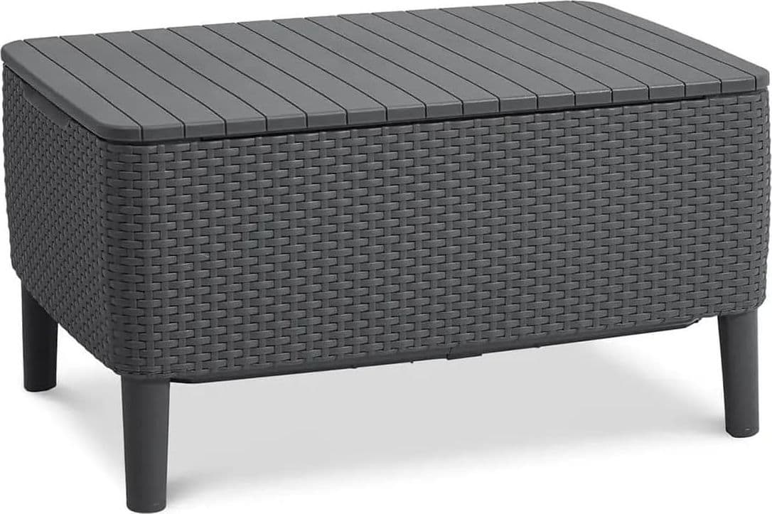 Salottino Da Esterno Salemo Lounge Set 4 Pezzi In Resina Effetto Rattan Con Tavolino Contenitore E Cuscini Colore Graphite Keter in Divanetti BricoGo - Marano di Napoli, commercioVirtuoso.it