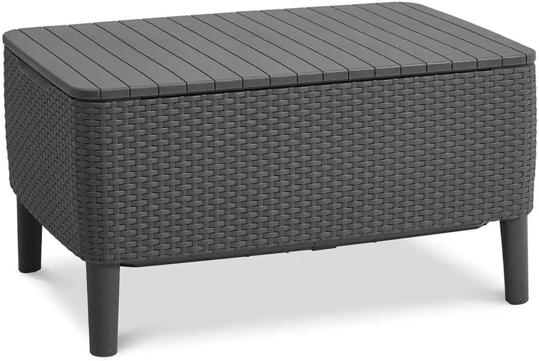 Salottino Da Esterno Salemo Lounge Set 4 Pezzi In Resina Effetto Rattan Con Tavolino Contenitore E Cuscini Colore Graphite Keter in Divanetti BricoGo - Marano di Napoli, commercioVirtuoso.it