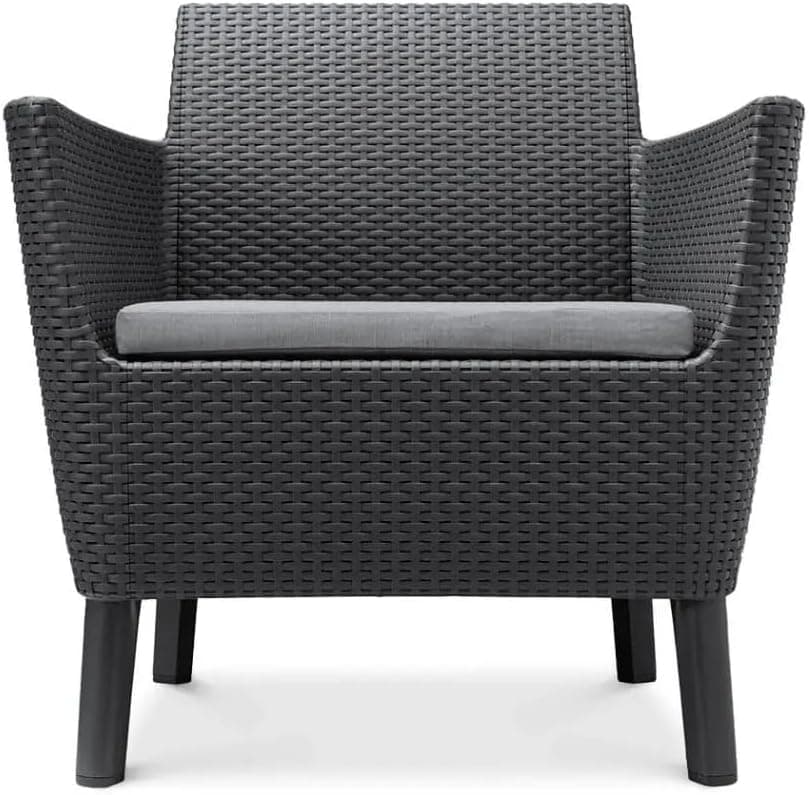 Salottino Da Esterno Salemo Lounge Set 4 Pezzi In Resina Effetto Rattan Con Tavolino Contenitore E Cuscini Colore Graphite Keter in Divanetti BricoGo - Marano di Napoli, commercioVirtuoso.it