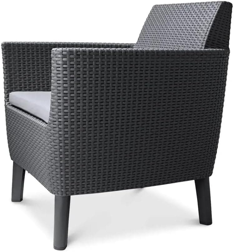 Salottino Da Esterno Salemo Lounge Set 4 Pezzi In Resina Effetto Rattan Con Tavolino Contenitore E Cuscini Colore Graphite Keter in Divanetti BricoGo - Marano di Napoli, commercioVirtuoso.it