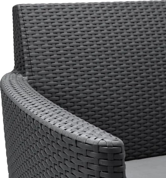 Salottino Da Esterno Salemo Lounge Set 4 Pezzi In Resina Effetto Rattan Con Tavolino Contenitore E Cuscini Colore Graphite Keter in Divanetti BricoGo - Marano di Napoli, commercioVirtuoso.it
