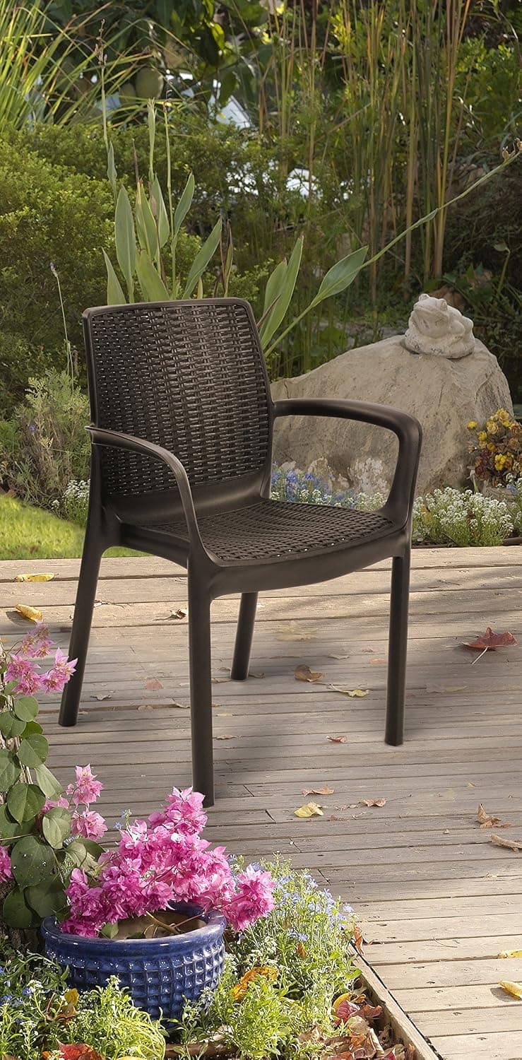 Sedia Poltrona Da Giardino Melody Resina Effetto Rattan Colore Marrone Resistente Ai Raggi Uv Keter in Sedie per tavolo da giardino BricoGo - Marano di Napoli, commercioVirtuoso.it
