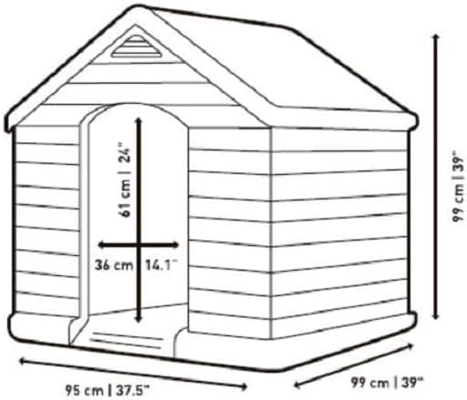 Cuccia Per Cani Grand Hotel In Resina 99X99X99 Cm Con Pavimento Rialzato Resistente Agli Agenti Atmosferici Keter in Casette per cani BricoGo - Marano di Napoli, commercioVirtuoso.it