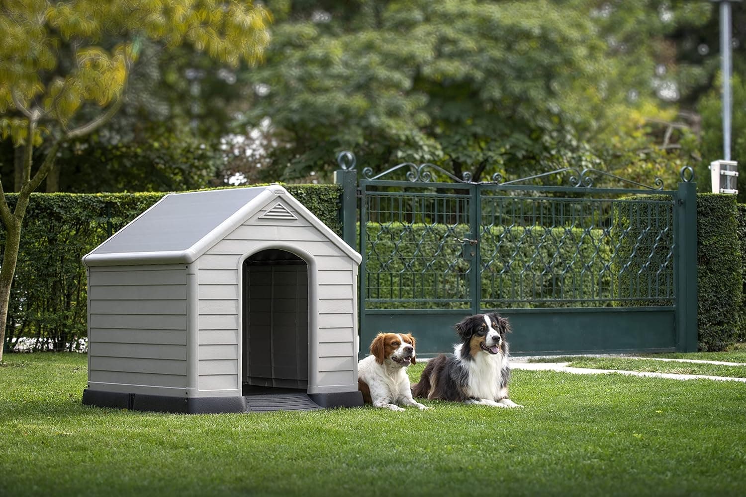 Cuccia Per Cani Grand Hotel In Resina 99X99X99 Cm Con Pavimento Rialzato Resistente Agli Agenti Atmosferici Keter in Casette per cani BricoGo - Marano di Napoli, commercioVirtuoso.it