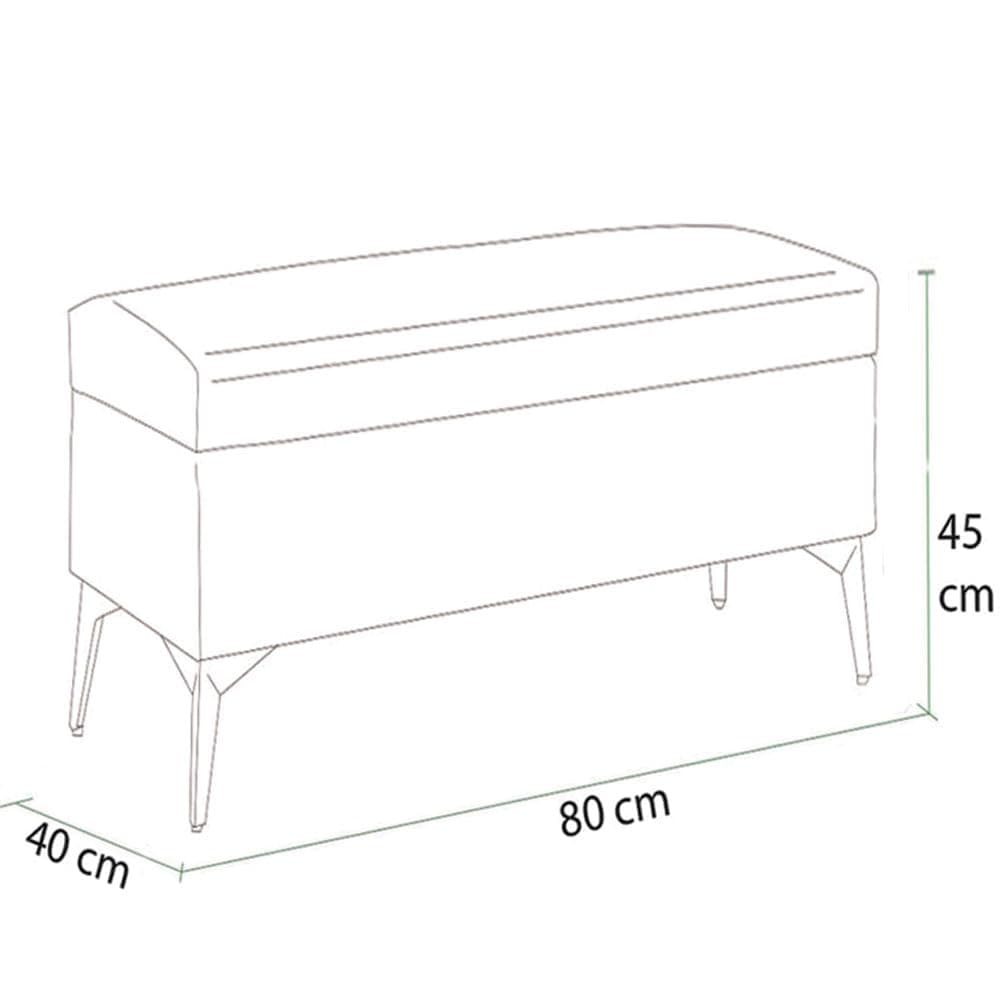 Cassapanca Pouf Contenitore Pelle Ecologica Divanetto Contenitore 80x40 H45cm Bordò in Panche contenitore Danyx - Casoria, commercioVirtuoso.it