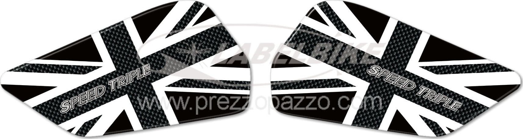2 PROTEZIONI LATERALI 3D compatibili per MOTO triumph SPEED TRIPLE fino al 2013 in Paraserbatoio LabelBike - Bibbiano, commercioVirtuoso.it