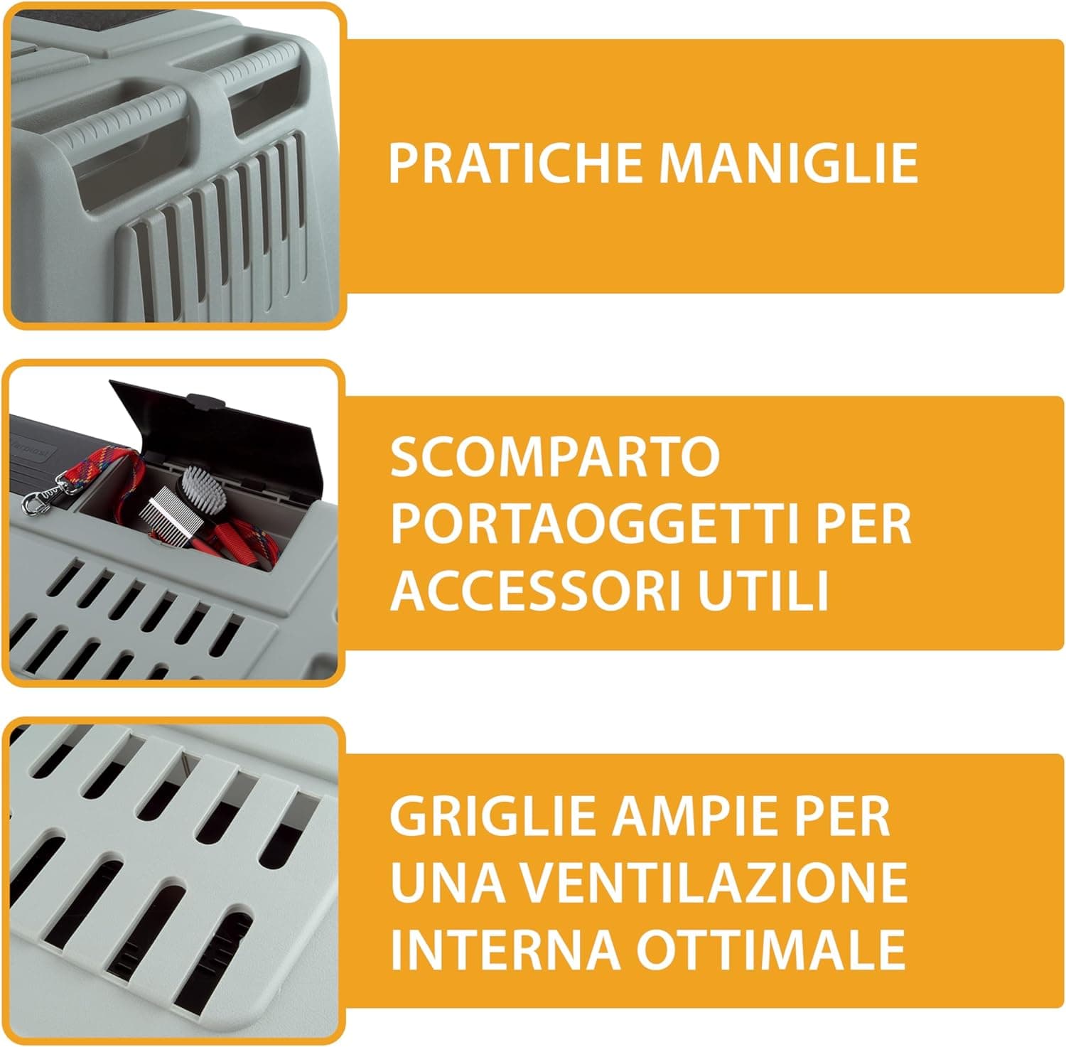 Trasportino 'Atlas Car' 'Mod.80' - Cm 82 X 51 X H 61 (Portata Max 20 Kg) - Ferplast in Gabbiette per auto BricoGo - Marano di Napoli, commercioVirtuoso.it