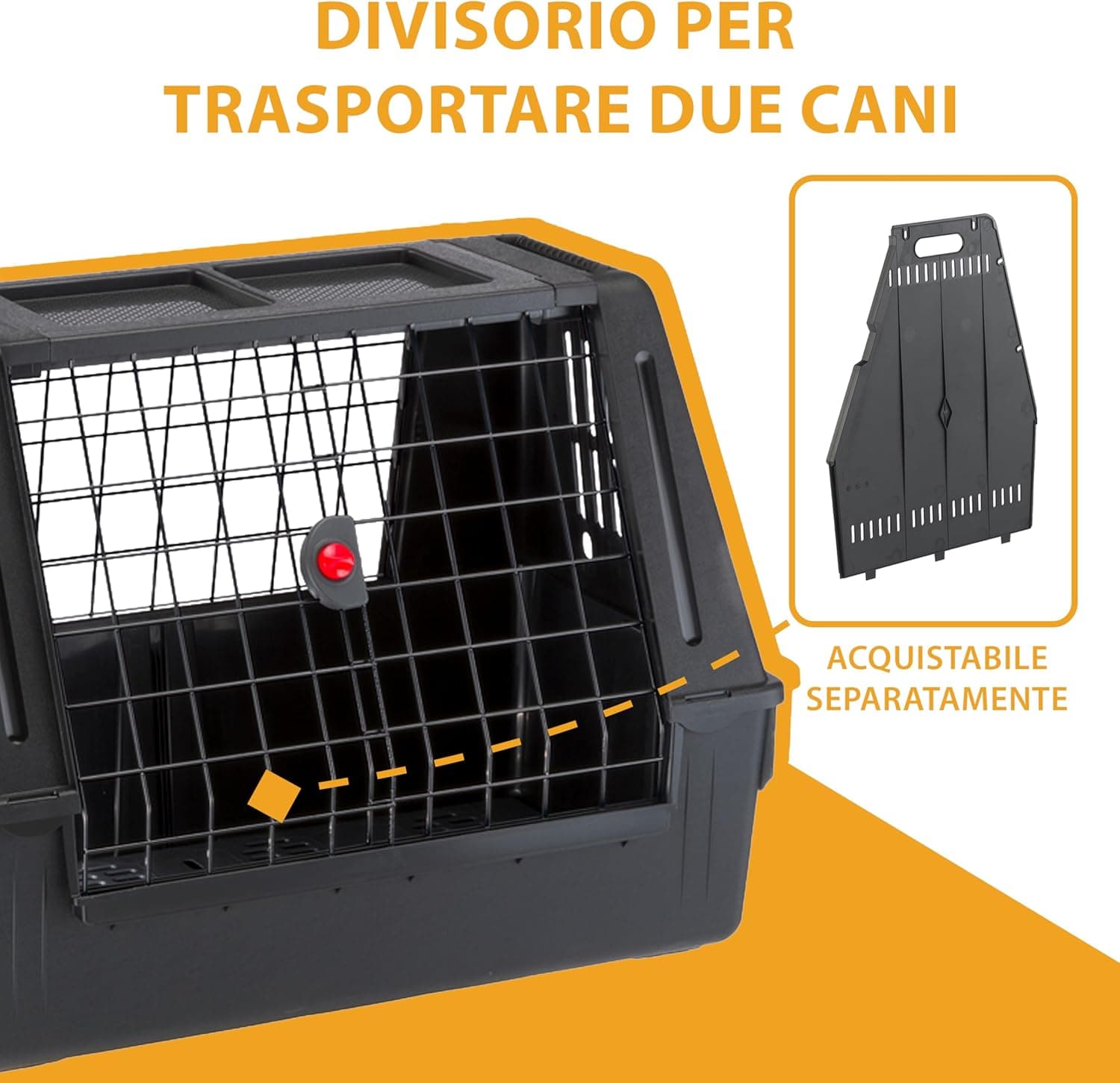 Trasportino 'Atlas Car' 'Mod.80' - Cm 82 X 51 X H 61 (Portata Max 20 Kg) - Ferplast in Gabbiette per auto BricoGo - Marano di Napoli, commercioVirtuoso.it