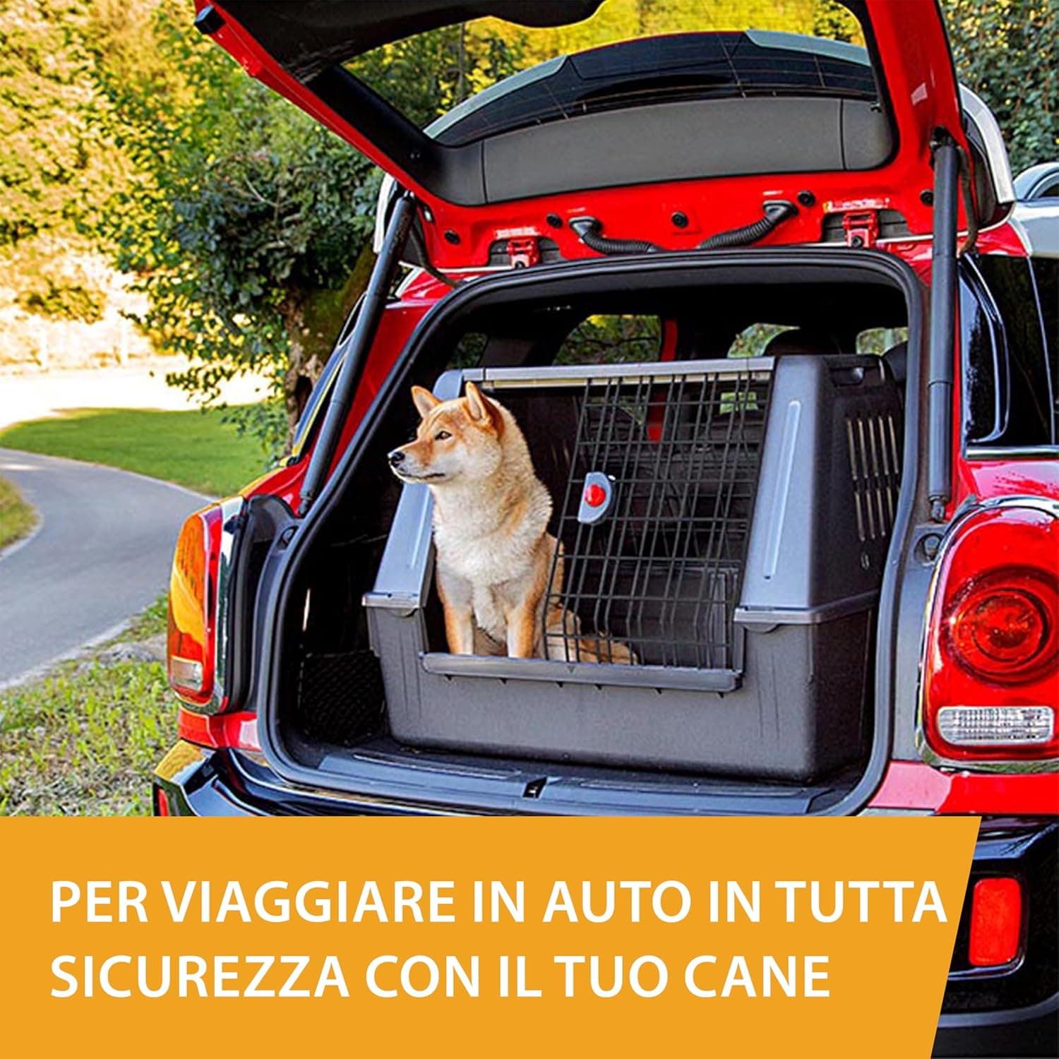 Trasportino 'Atlas Car' 'Mod.80' - Cm 82 X 51 X H 61 (Portata Max 20 Kg) - Ferplast in Gabbiette per auto BricoGo - Marano di Napoli, commercioVirtuoso.it