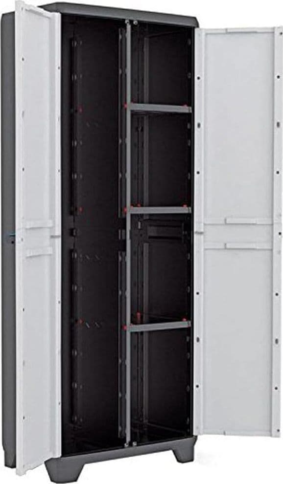 Armadio Portascope In Resina Per Esterno Con Vano Scope E Ripiani Regolabili Colore Grigio E Nero Linear Keter in Armadietti e credenze BricoGo - Marano di Napoli, commercioVirtuoso.it
