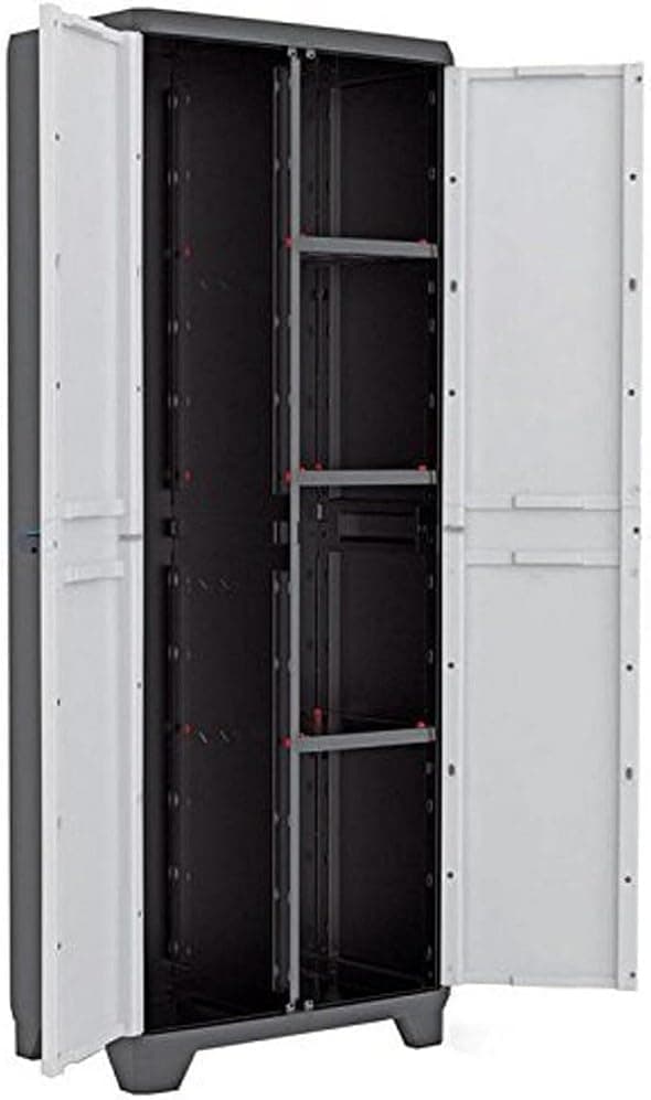 Armadio Portascope In Resina Per Esterno Con Vano Scope E Ripiani Regolabili Colore Grigio E Nero Linear Keter in Armadietti e credenze BricoGo - Marano di Napoli, commercioVirtuoso.it