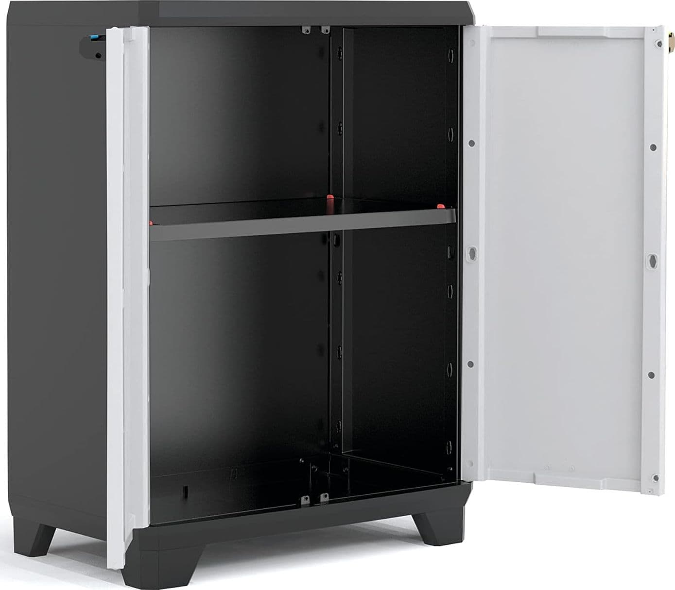 Armadio Basso In Resina Per Esterno Con 1 Ripiano Regolabile Colore Grigio E Nero Linear Keter in Armadietti e credenze BricoGo - Marano di Napoli, commercioVirtuoso.it