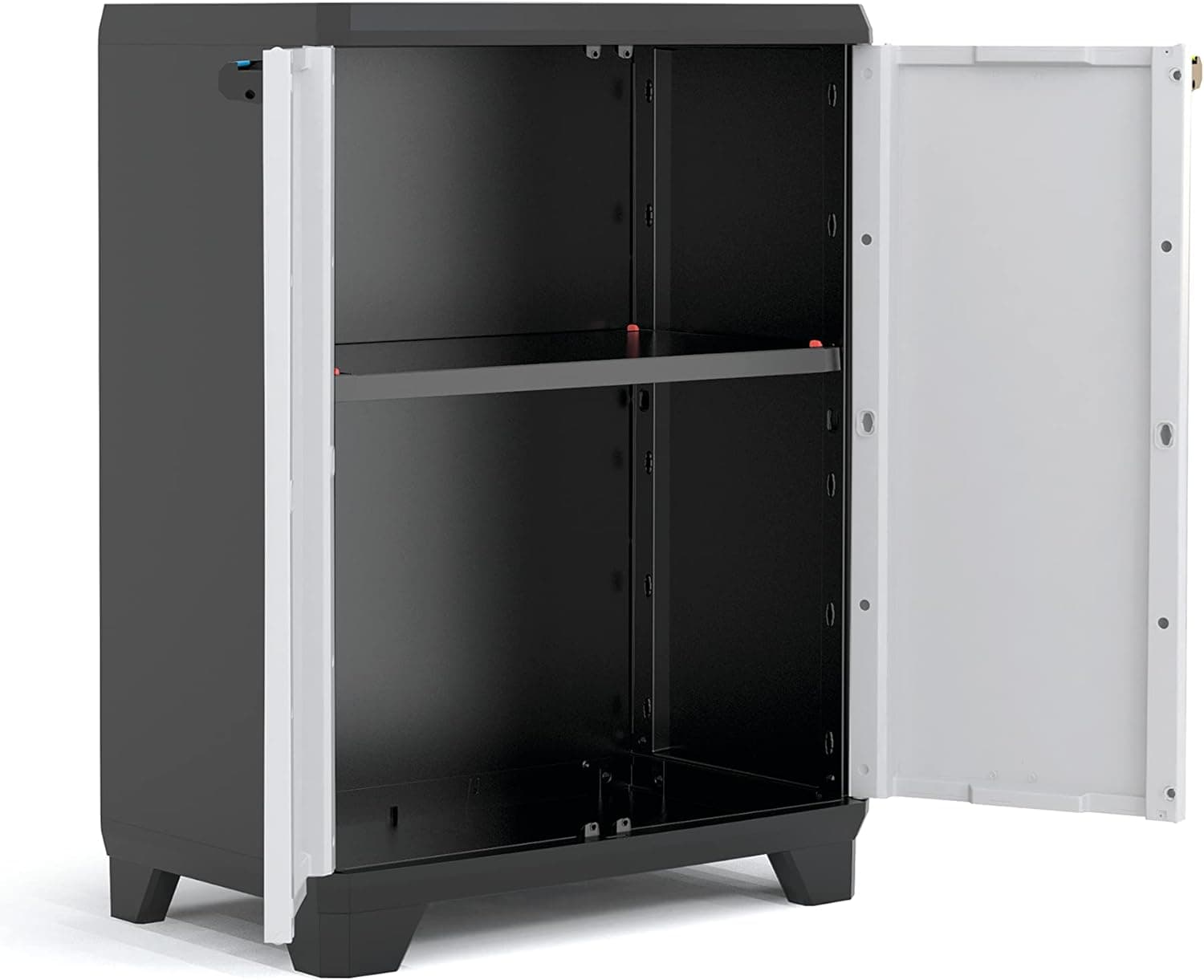 Armadio Basso In Resina Per Esterno Con 1 Ripiano Regolabile Colore Grigio E Nero Linear Keter in Armadietti e credenze BricoGo - Marano di Napoli, commercioVirtuoso.it