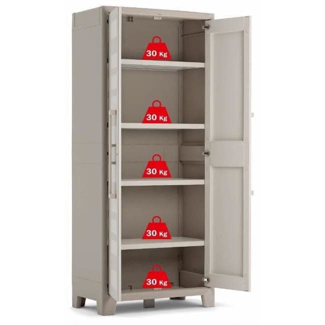 Armadio Tuttopiani Impermeabile Gulliver Keter Ppl Sabbia Beige 2 Ante Cm 80X44 H.Cm 182 in Armadietti e credenze BricoGo - Marano di Napoli, commercioVirtuoso.it