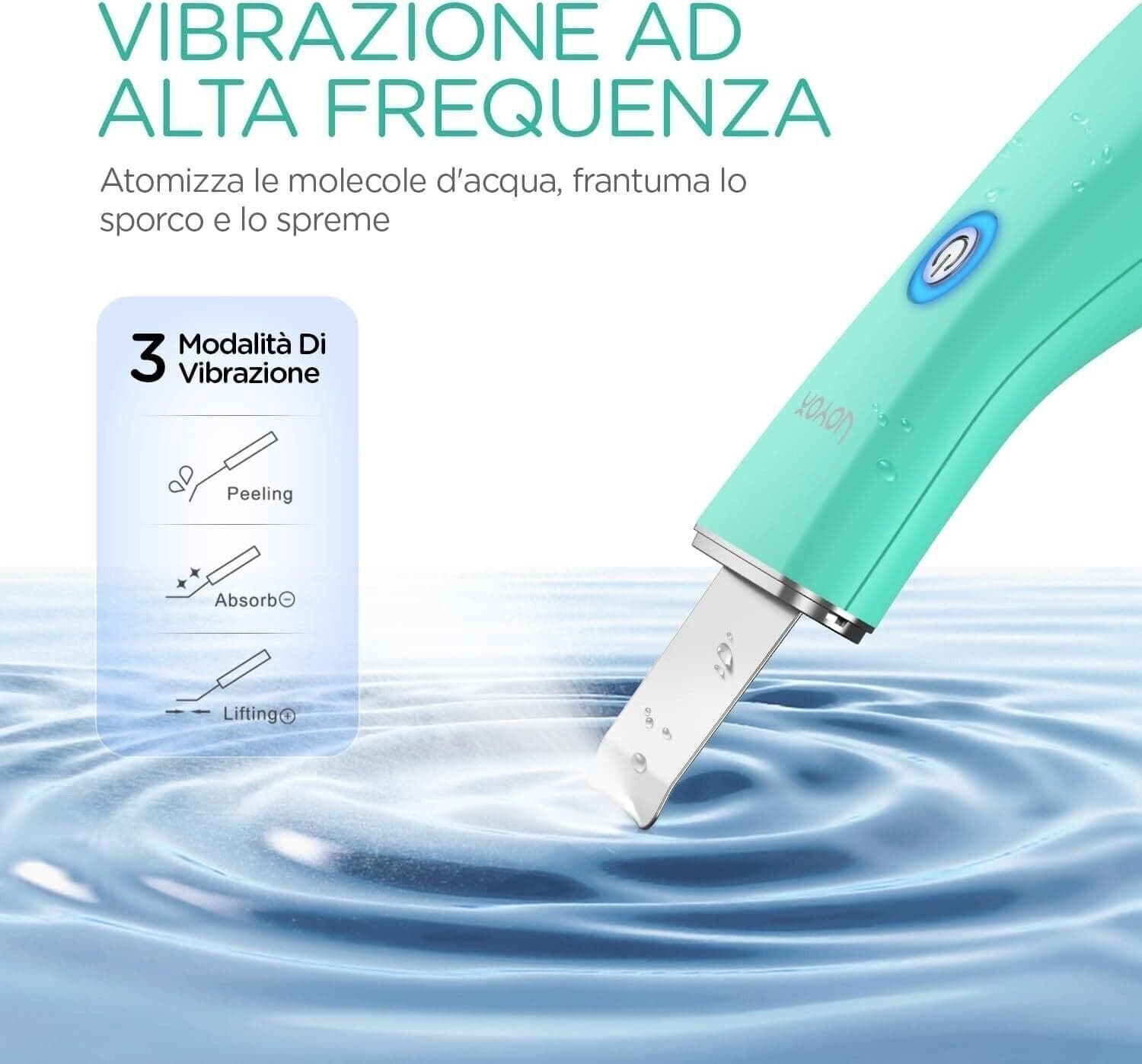 VOYOR Pulizia Viso Ultrasuoni Rimozione Delicata dei Punti Neri Skin Scrubber in Strumenti rimozione punti neri CL Store - Battipaglia, commercioVirtuoso.it