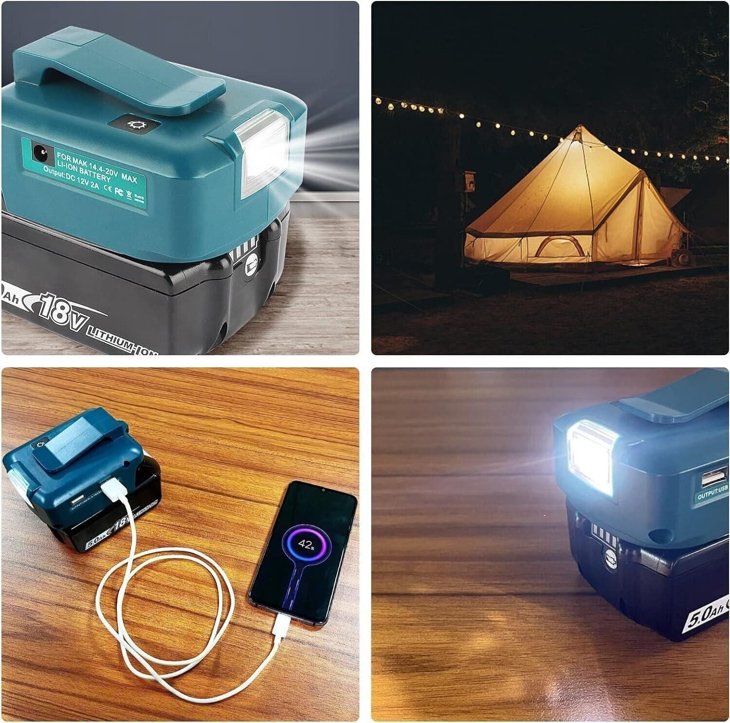 Waitley ADP05 Caricabatterie con 2 porte USB per batteria Makita 14,4 V-18 V in Caricabatterie CL Store - Battipaglia, commercioVirtuoso.it