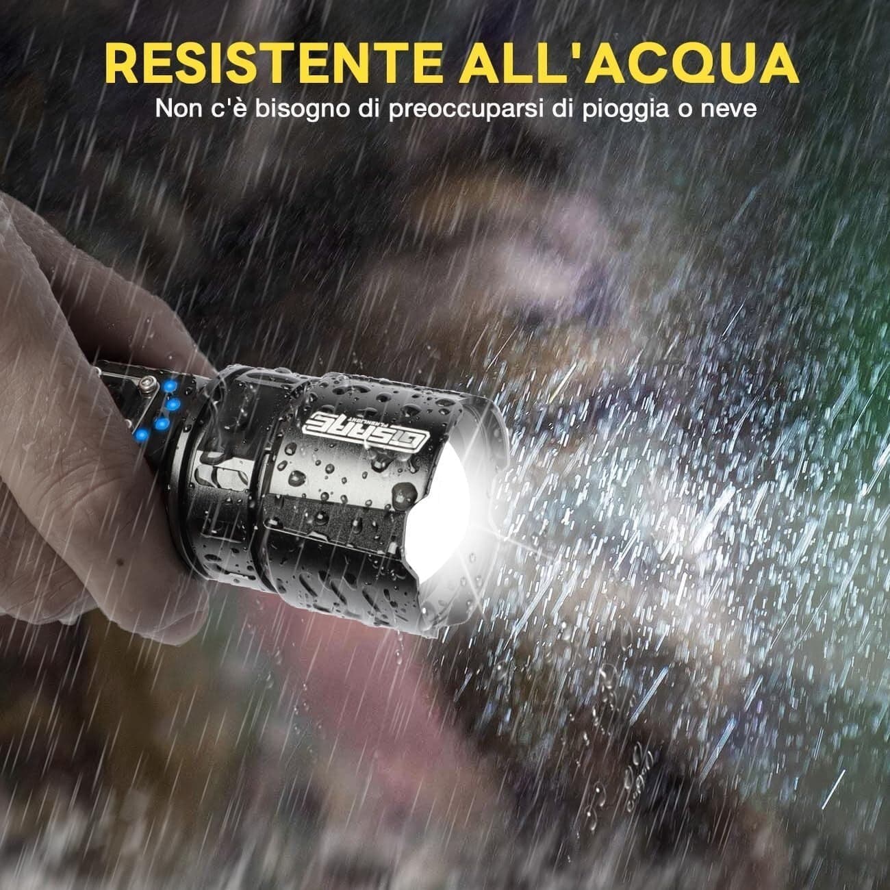 Gisaae Torcia Led Potente Professionale,10000 Lumens Usb Torcia Led Ricaricabile in Torce elettriche portatili (standard) CL Store - Battipaglia, commercioVirtuoso.it