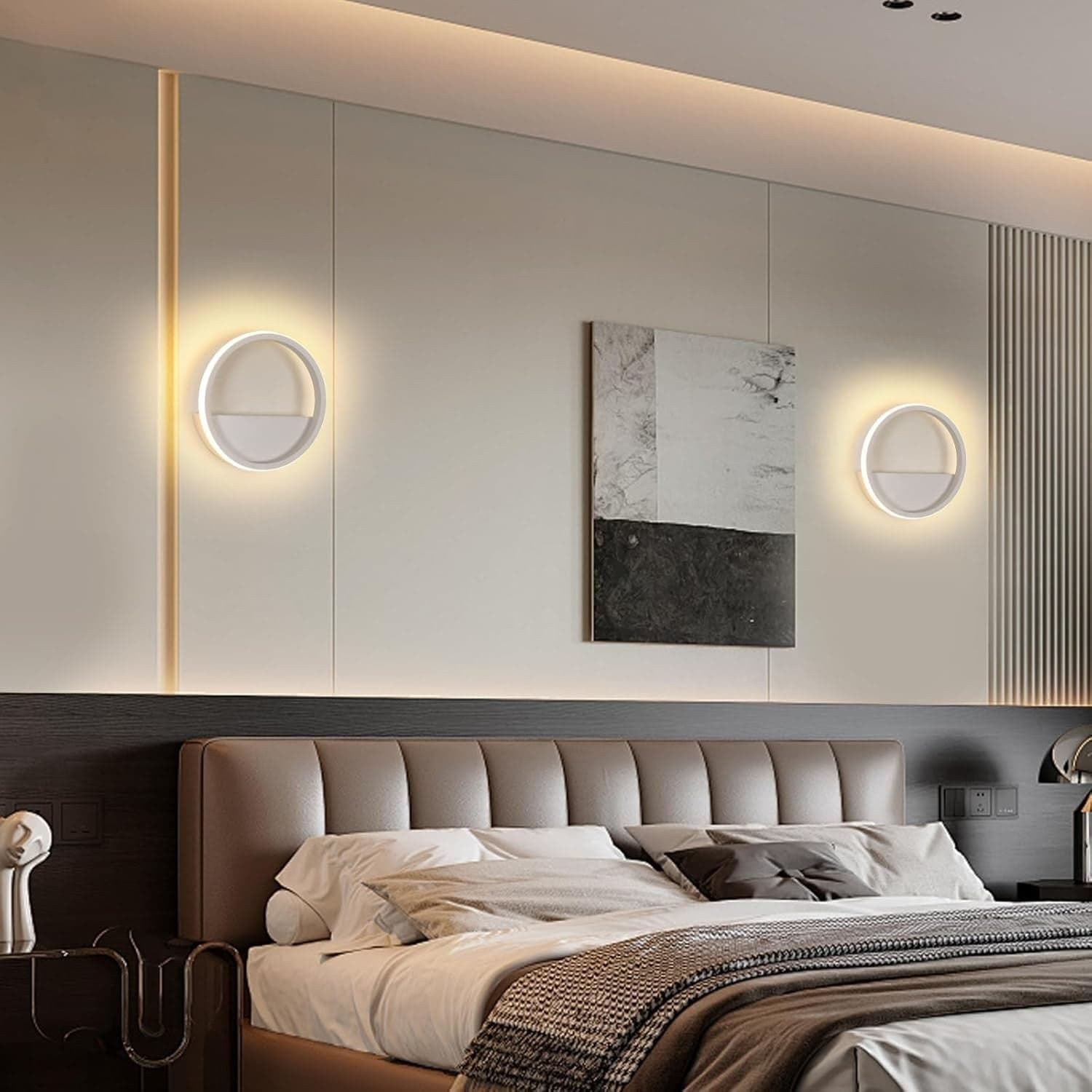Applique rotonda a LED Comely 12W 800LM, bianco caldo 3000K, applique da parete in Applique CL Store - Battipaglia, commercioVirtuoso.it