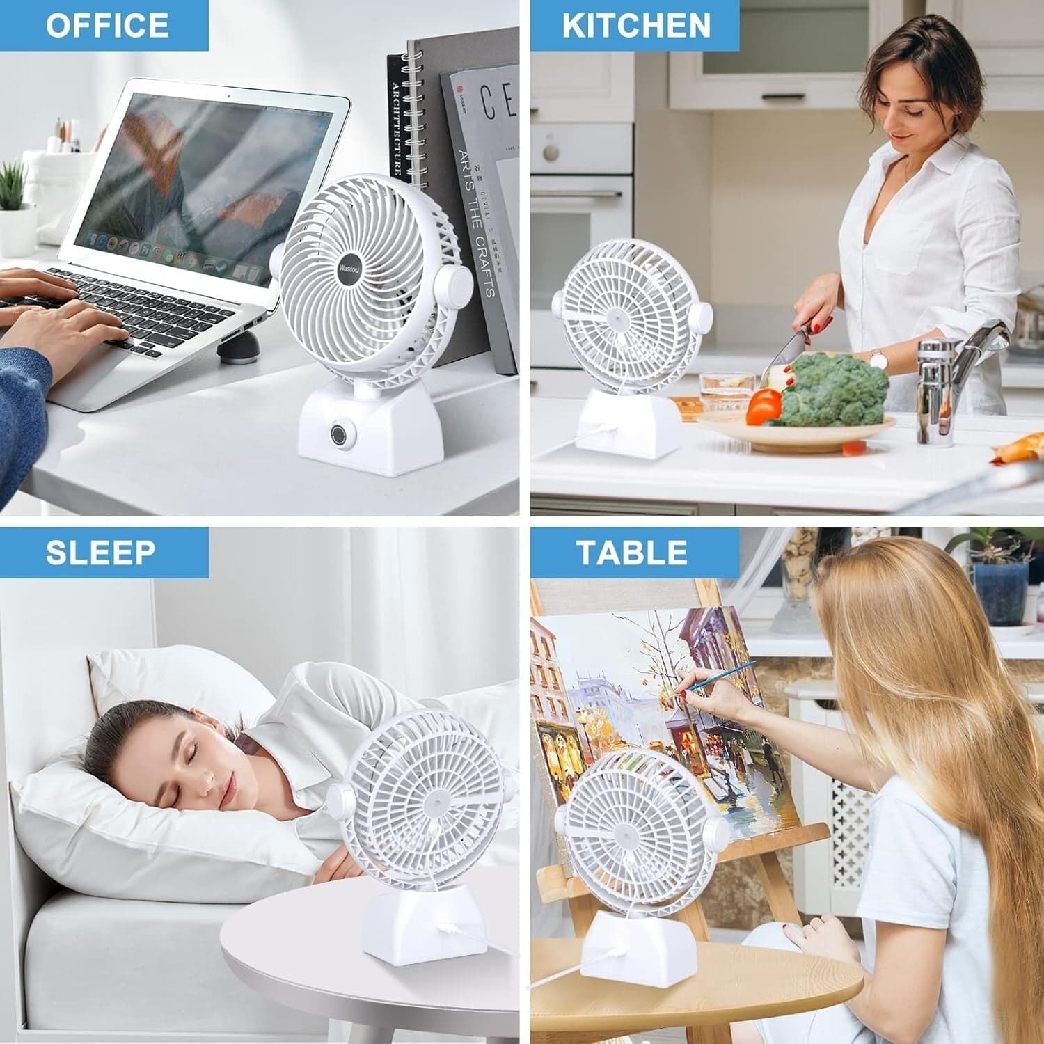 Ventilatore da Tavolo Portatile Batteria da 10000mAh Ricaricabile USB regolabile in Ventilatori da tavolo CL Store - Battipaglia, commercioVirtuoso.it