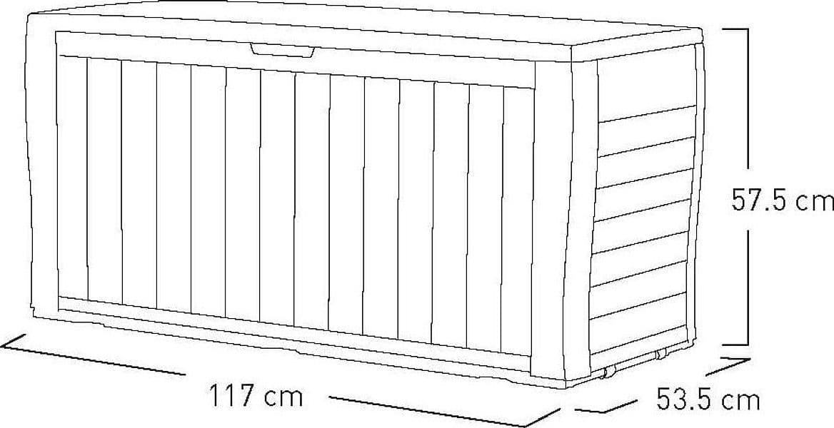 Baule Da Giardino In Resina Effetto Legno Con Ruote E Chiusura Lucchettabile Colore Marrone Sherwood Keter in Bauli e contenitori BricoGo - Marano di Napoli, commercioVirtuoso.it