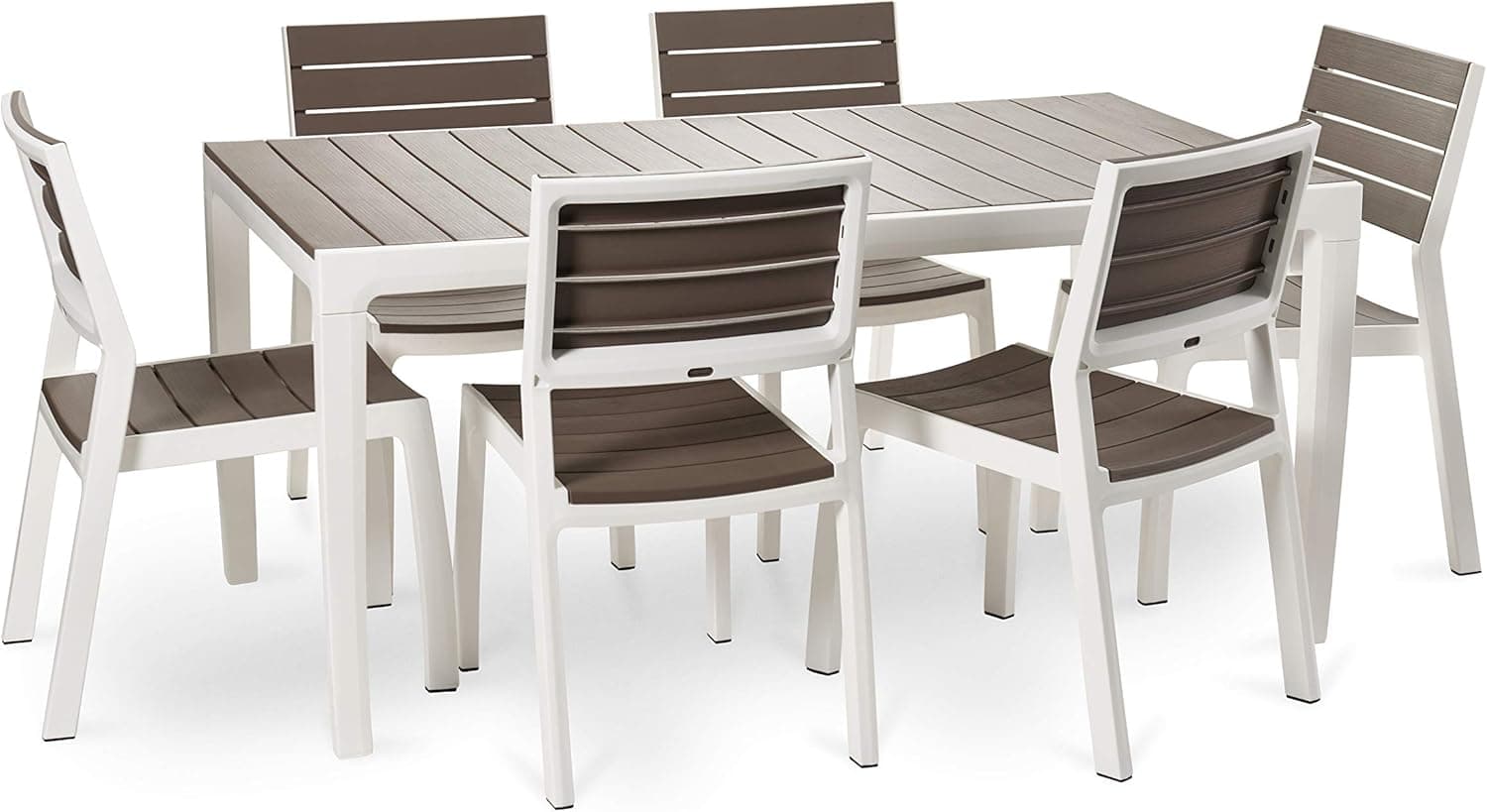 Sedia Da Giardino In Resina Effetto Legno Impilabile Colore Bianco E Cappuccino Harmony Keter in Sedie per tavolo da giardino BricoGo - Marano di Napoli, commercioVirtuoso.it