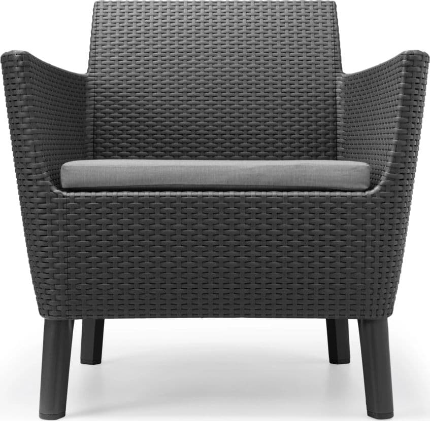Set Da Giardino 3 Pezzi In Rattan Sintetico Con Cuscini E Tavolino Contenitore Colore Grafite Modello Salemo Balcony Keter in Divanetti BricoGo - Marano di Napoli, commercioVirtuoso.it